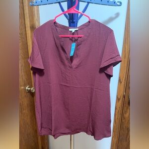 Maurices Deep Burgundy Blouse